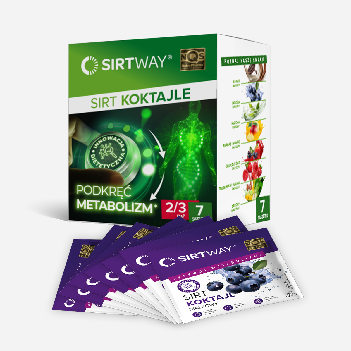 SIRT Koktajl Jagoda pakiet 7 saszetek